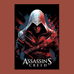 Свитшот хлопковый мужской Assassins creed красные пятна, цвет: кирпичный — фото 2