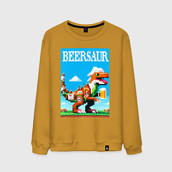 Мужской свитшот Beersaur - pixel art