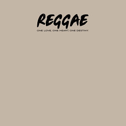 Свитшот хлопковый мужской Reggae music in black white, цвет: миндальный — фото 2