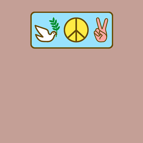 Мужской свитшот Голубь и мир / Пыльно-розовый – фото 3