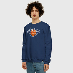 Свитшот хлопковый мужской Athletic basketball, цвет: тёмно-синий — фото 2