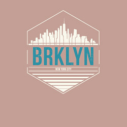 Свитшот хлопковый мужской Brooklyn city, цвет: пыльно-розовый — фото 2