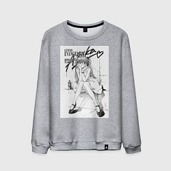 Свитшот хлопковый мужской Евангелион Аска Сорью, цвет: меланж