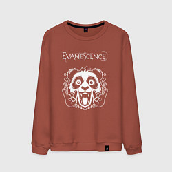 Свитшот хлопковый мужской Evanescence rock panda, цвет: кирпичный