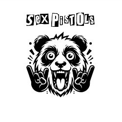 Свитшот хлопковый мужской Sex Pistols - rock panda, цвет: белый — фото 2