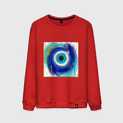 Свитшот хлопковый мужской На удачу, цвет: красный