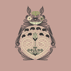 Свитшот хлопковый мужской Forest Totoro, цвет: пыльно-розовый — фото 2