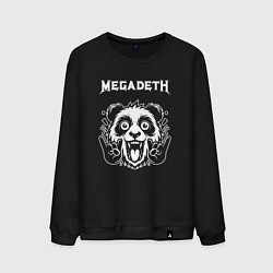 Свитшот хлопковый мужской Megadeth rock panda, цвет: черный