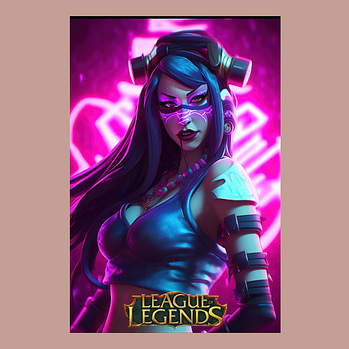 Мужской свитшот League Of Legends Akali Kda / Пыльно-розовый – фото 3