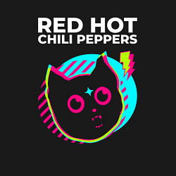 Свитшот хлопковый мужской Red Hot Chili Peppers rock star cat, цвет: черный — фото 2