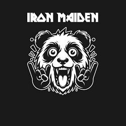 Свитшот хлопковый мужской Iron Maiden rock panda, цвет: черный — фото 2