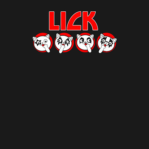 Мужской свитшот Kiss lick / Черный – фото 3