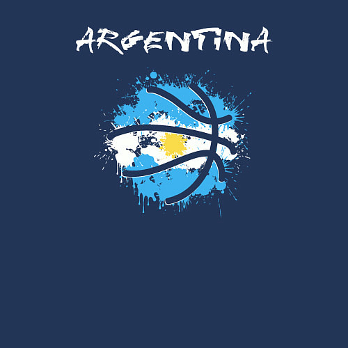 Мужской свитшот Баскетбол Аргентины / Тёмно-синий – фото 3