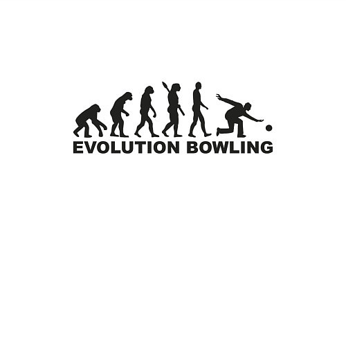 Мужской свитшот Эволюция боулинга / Белый – фото 3