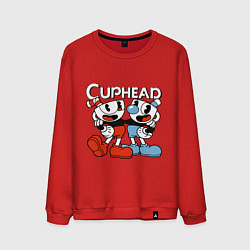 Мужской свитшот Cuphead and Mugman