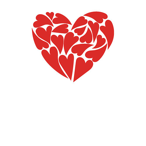 Мужской свитшот Hearts of love / Белый – фото 3