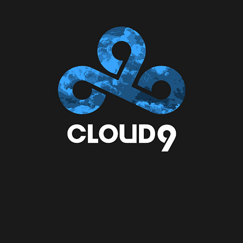 Мужской свитшот Cloud9 - blue cloud logo / Черный – фото 3