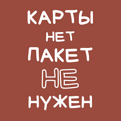 Свитшот хлопковый мужской Карты нет пакет не нужен, цвет: кирпичный — фото 2