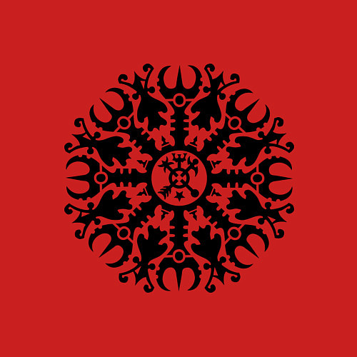 Мужской свитшот Защитная руна / Красный – фото 3