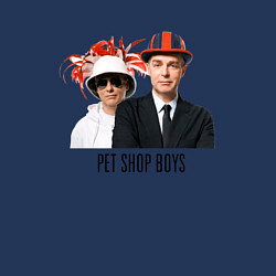Свитшот хлопковый мужской Pet Shop Boys - synthpop from england, цвет: тёмно-синий — фото 2