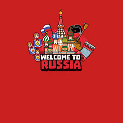 Свитшот хлопковый мужской Welcome to Russia color, цвет: красный — фото 2