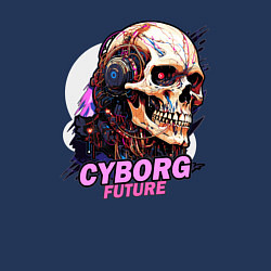 Свитшот хлопковый мужской Cyborg future, цвет: тёмно-синий — фото 2