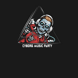 Свитшот хлопковый мужской Cyborg music party, цвет: черный — фото 2