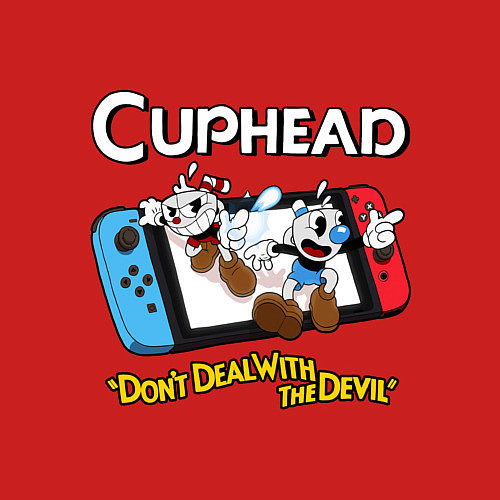 Мужской свитшот Switch cuphead / Красный – фото 3
