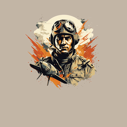 Мужской свитшот Пилот 9 Мая / Миндальный – фото 3