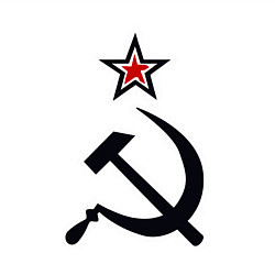 Свитшот хлопковый мужской Звезда серп и молот, цвет: белый — фото 2