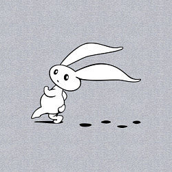 Свитшот хлопковый мужской Зайка крадется, цвет: меланж — фото 2