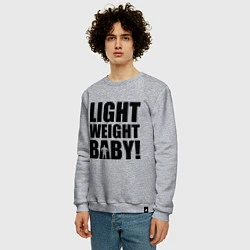 Свитшот хлопковый мужской Light weight baby, цвет: меланж — фото 2