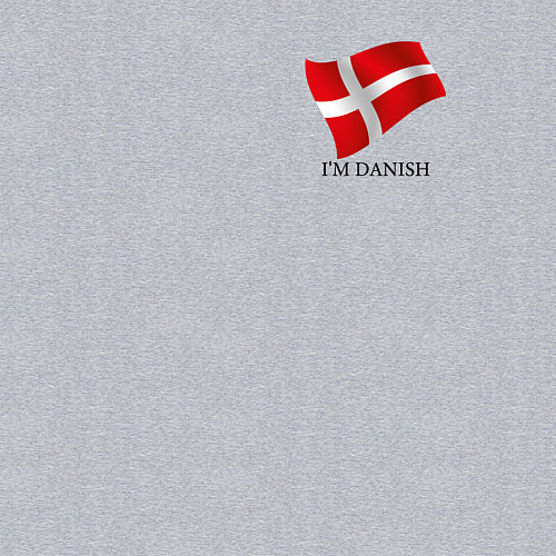 Мужской свитшот Im Danish - motto / Меланж – фото 3