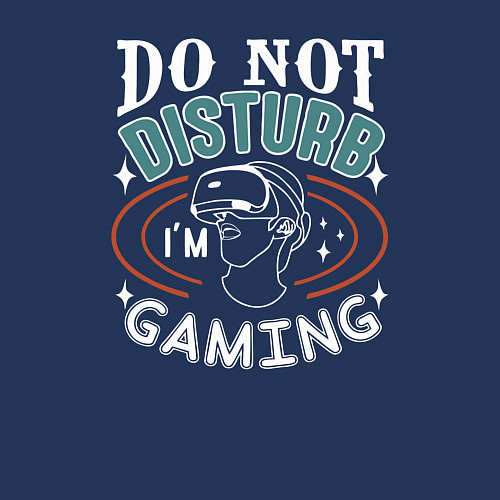 Мужской свитшот Do not disturb im gaming / Тёмно-синий – фото 3