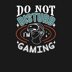 Свитшот хлопковый мужской Do not disturb im gaming, цвет: черный — фото 2