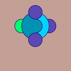 Свитшот хлопковый мужской Геометрия из окружностей, цвет: пыльно-розовый — фото 2