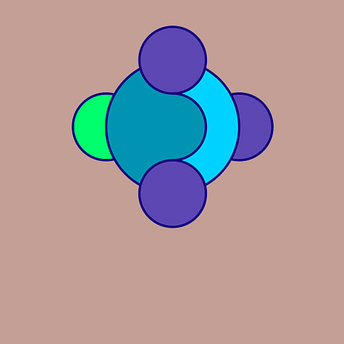 Мужской свитшот Геометрия из окружностей / Пыльно-розовый – фото 3