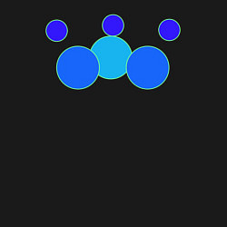 Свитшот хлопковый мужской Матрешка из шести окружностей, цвет: черный — фото 2