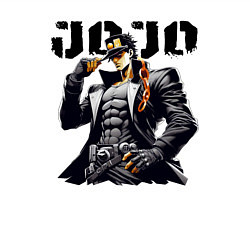 Свитшот хлопковый мужской Jotaro Kujo - jojo ai art, цвет: белый — фото 2