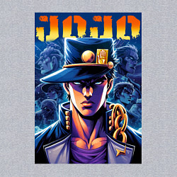 Свитшот хлопковый мужской Jojo - Jotaro Kujo ai art, цвет: меланж — фото 2