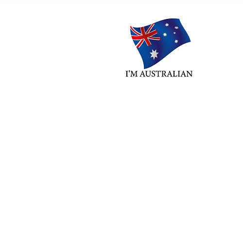 Мужской свитшот Im Australian - motto / Белый – фото 3