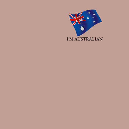 Мужской свитшот Im Australian - motto / Пыльно-розовый – фото 3