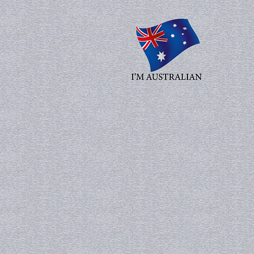 Мужской свитшот Im Australian - motto / Меланж – фото 3