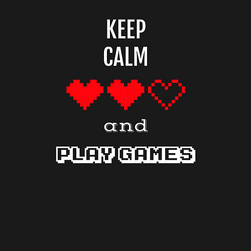 Мужской свитшот Keep calm and play games / Черный – фото 3