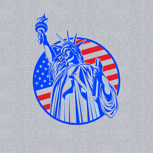 Мужской свитшот USA statue of liberty / Меланж – фото 3