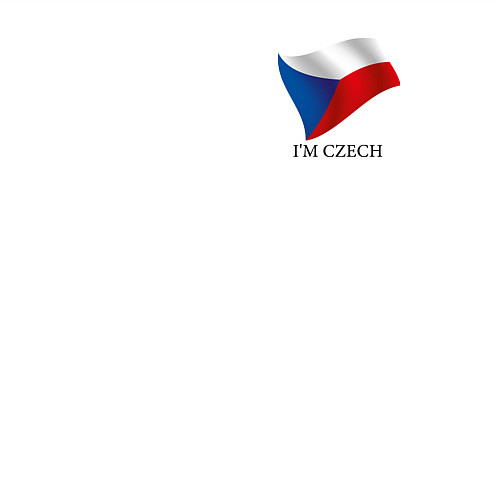 Мужской свитшот Im Czech - motto / Белый – фото 3