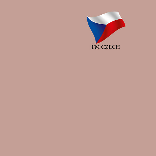 Мужской свитшот Im Czech - motto / Пыльно-розовый – фото 3