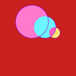 Свитшот хлопковый мужской Три пересеченных круга, цвет: красный — фото 2