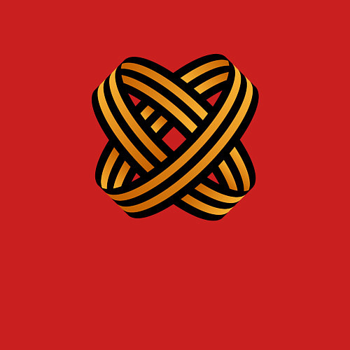 Мужской свитшот Переплетенная ленточка / Красный – фото 3