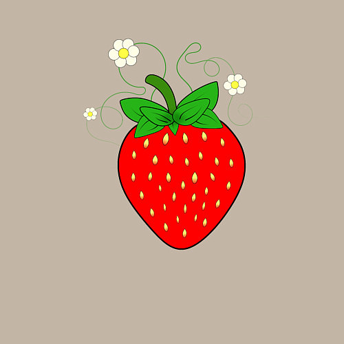 Мужской свитшот Ягода клубничка крупная / Миндальный – фото 3